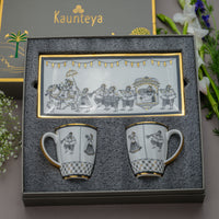 2 Coffee Mugs & Cookie Plate Set