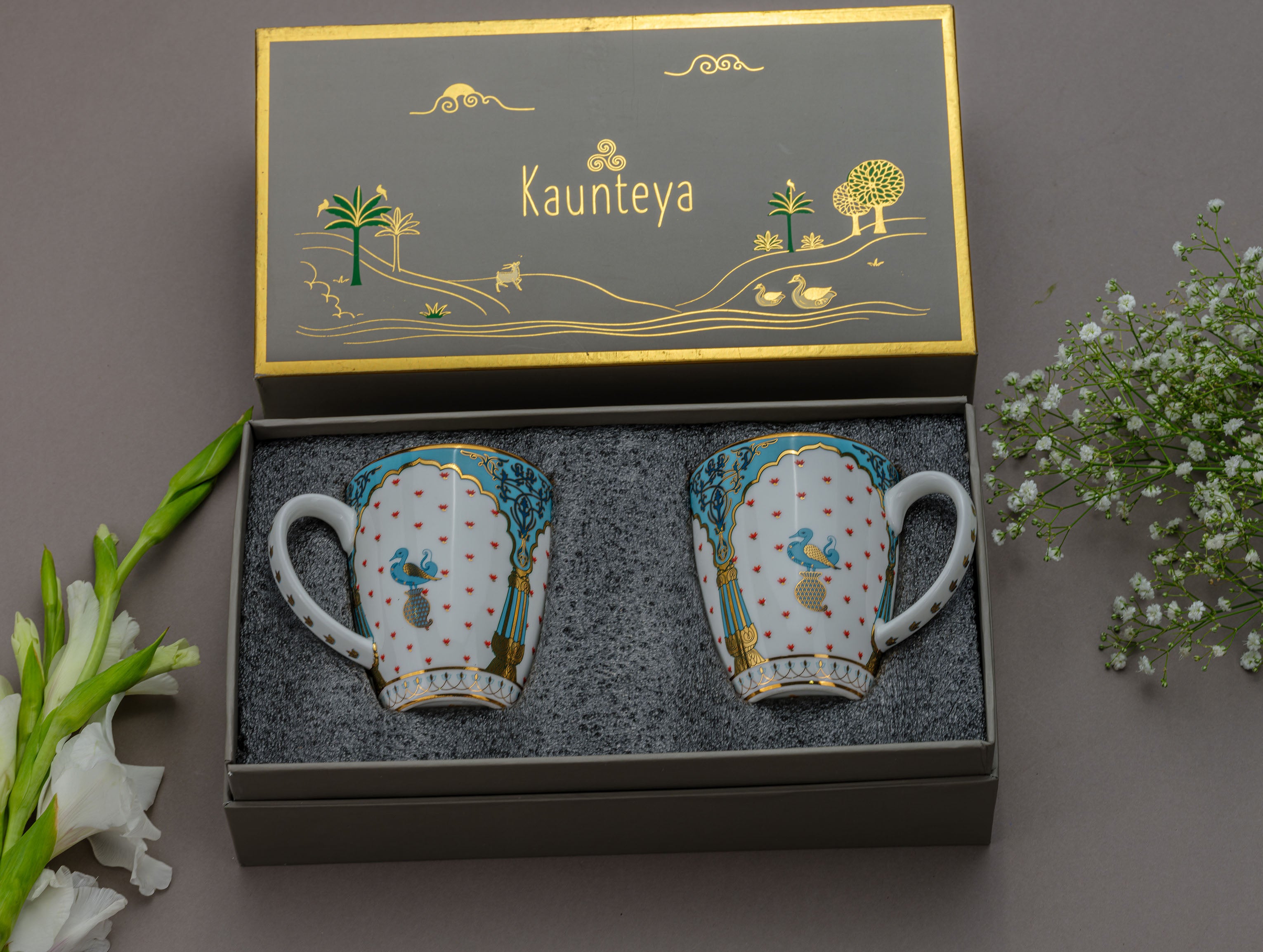 BTäT- Floral Tea Cups and Saucers (Yellow – 8 oz) – BTAT